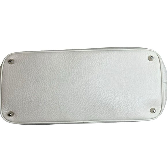 COACH Hampton Sand Beige Pebbled Leather Tassel Satchel Handbag 5031 - Picture 3 of 15